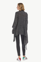 One-button Tassel Tie Asymmetrical Hem Cardigan (20)