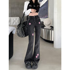 Black Retro Wide Leg Jeans photo 2