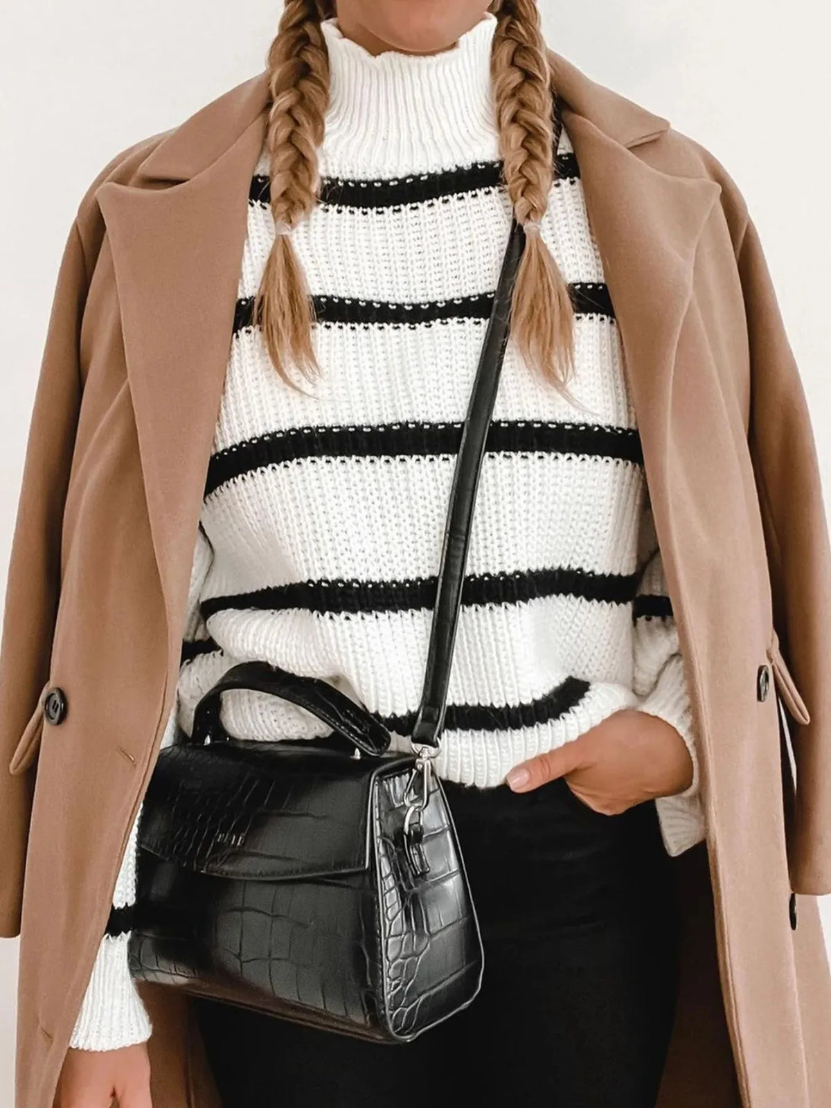 Striped Turtleneck Long Sleeve Sweater (6)