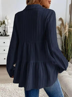 Button-down Long Sleeve Tiered Shirt (14)