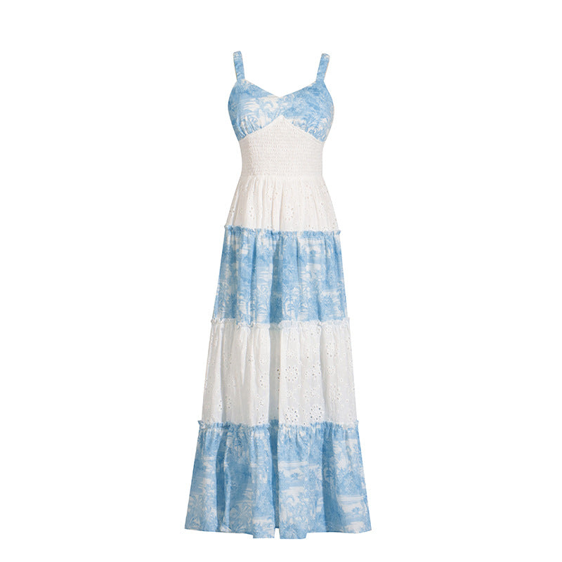 Print High Waist Slim Dress photo 1