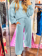 Shoulder Drawstring Wide Leg Set (14)