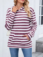 Striped Dropped Shoulder Hoodie (3)