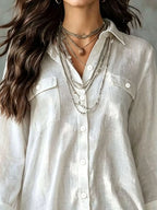 Casual Linen Shirt Dress Pockets (2)
