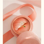 Can Rotate Crystal Cherry Blossom Ring photo 2