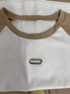 Contrast Short Sleeve Tee Pants Set (13)