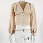 V-neck Button Long Sleeves photo 4