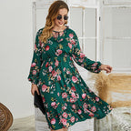 Printed Woven High Waist Floral Waist Dress photo 4