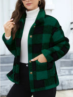 Button Up Drop Shoulder Fuzzy Jacket (9)