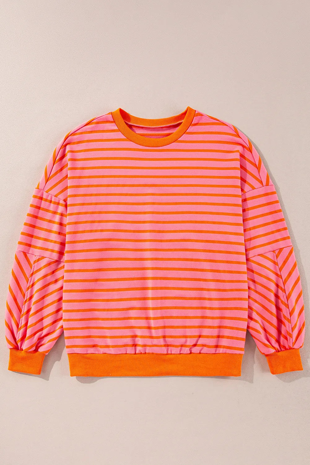 Striped Dropped Shoulder Long Sleeve Sweatshirt (7)
