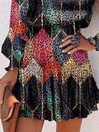 Tie Neck Lantern Sleeve Dress (18)