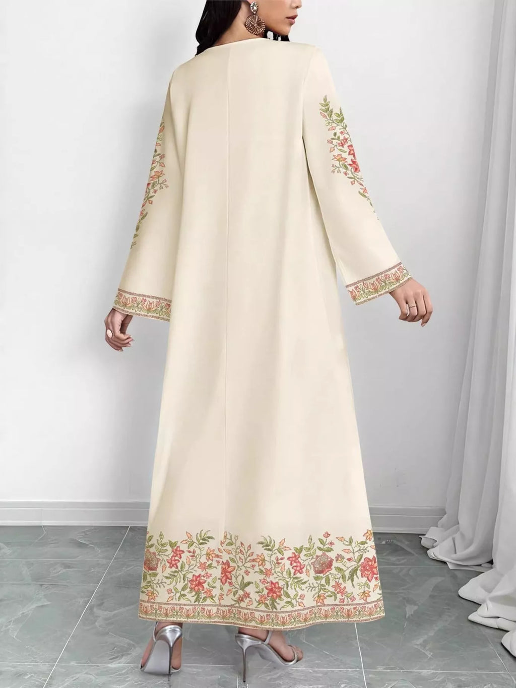 Floral Long Sleeve Maxi Dress (4)