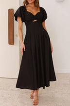 Sweetheart Neck Puff Sleeve Dress (17)