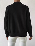 Mock Neck Dropped Shoulder Sweater (10)