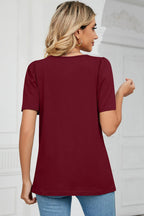 Square Neck Short Sleeve T-shirt (7)