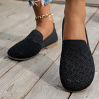 Mesh Round Toe Flat Slip-ons (6)