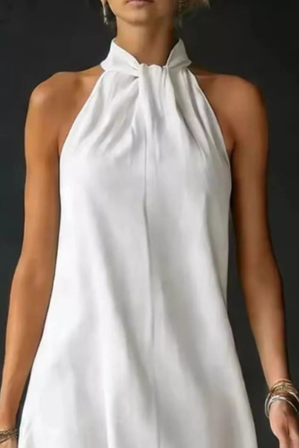 Halter Neck Sleeveless Maxi Dress (7)