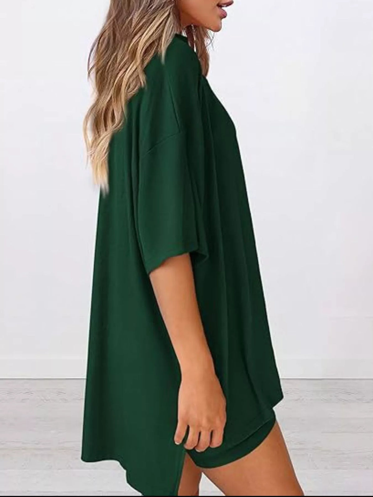 Full Size Half Sleeve T-shirt Shorts Set Plus (18)