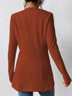 One Button Long Sleeve Blazer (15)