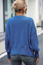 Button-up Dropped Shoulder Cardigan (9)