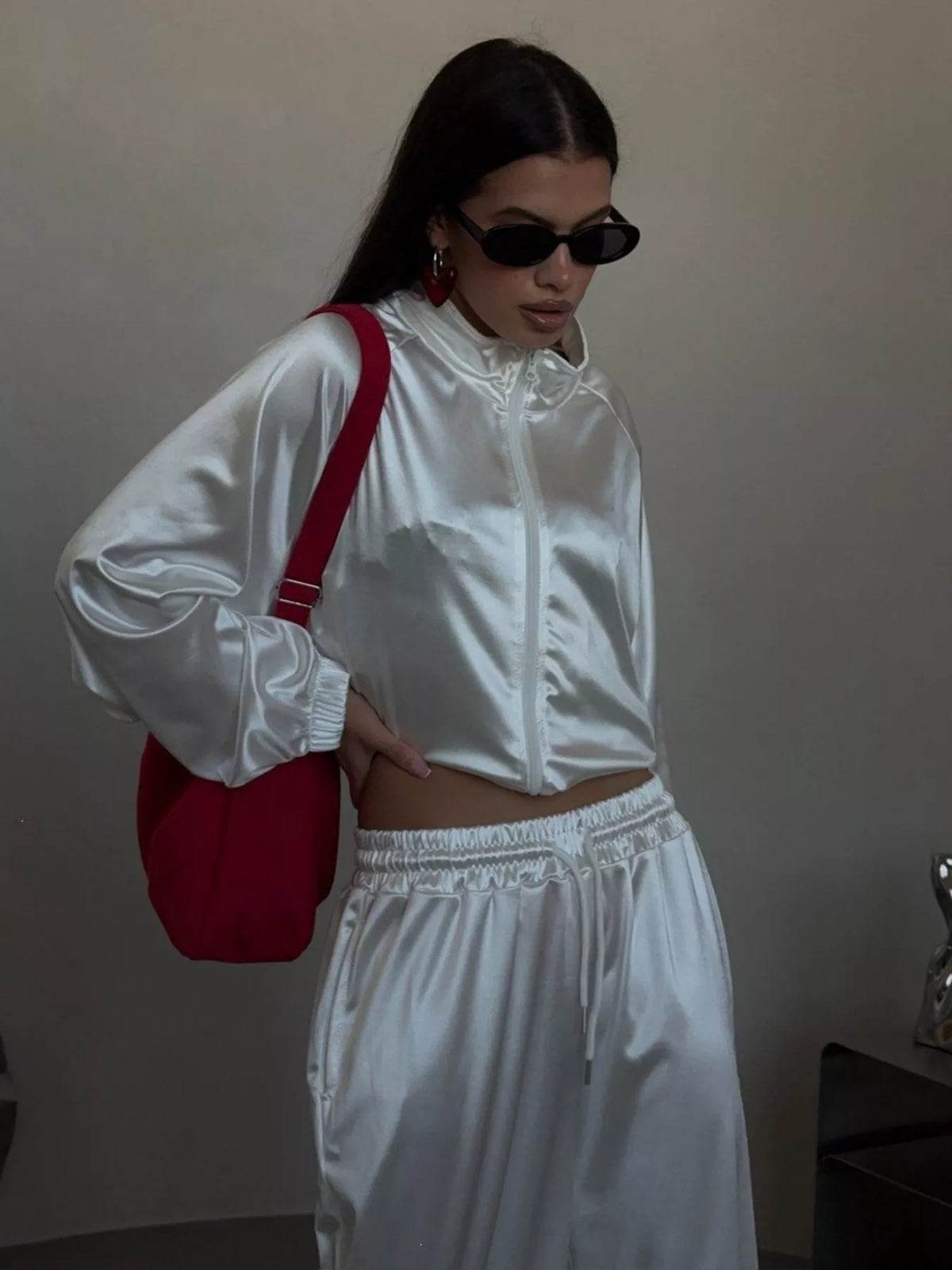 Zip Up Raglan Sleeve Jacket Pants Set (21)