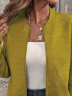 Textured Knit Zip-up Bomber Jacket (35)