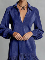 Fringed Lantern Sleeve Dress (9)