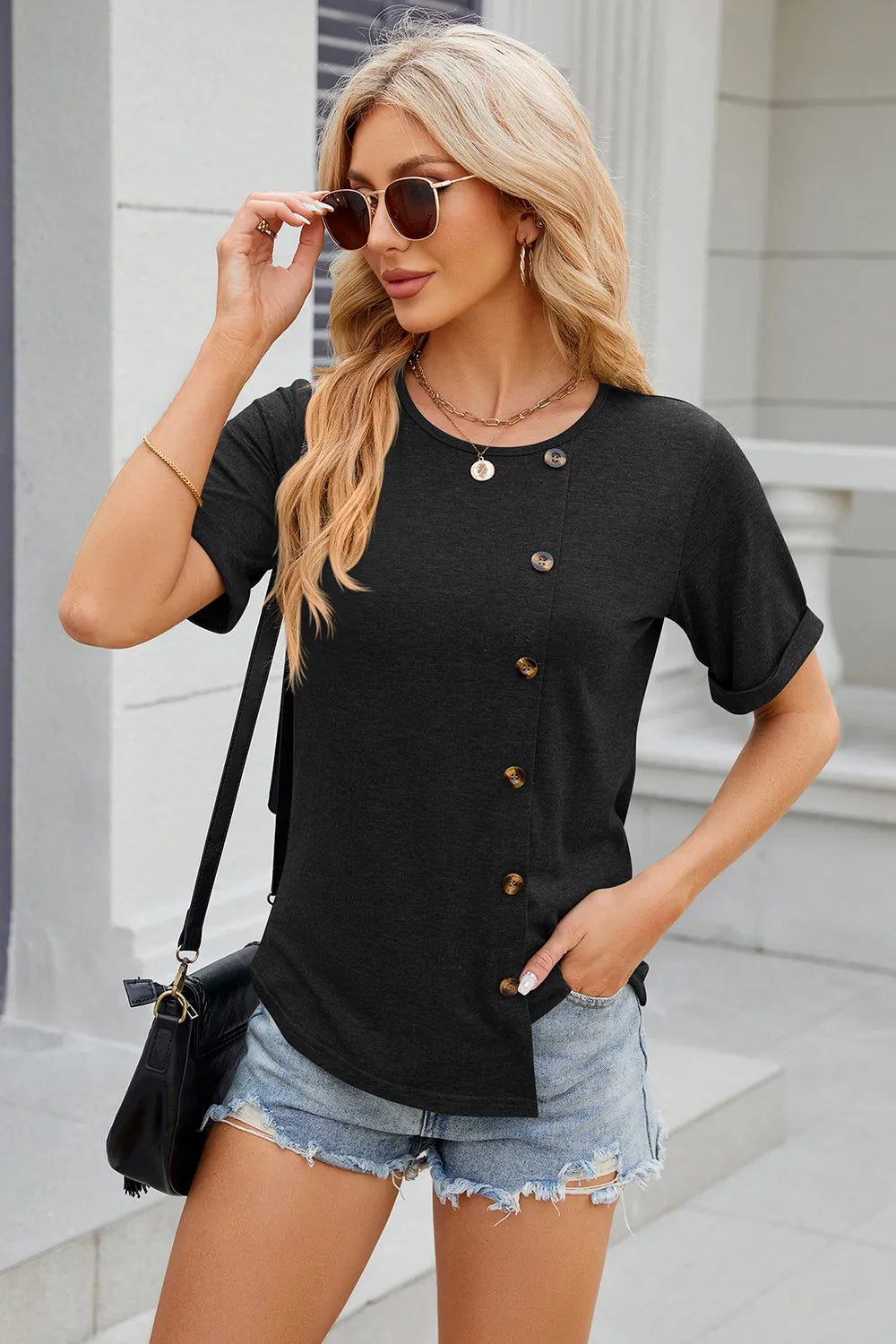 Round Neck Short Sleeve T-shirt (13)
