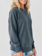Crew Neck Raglan Sleeve Sweatshirt (30)