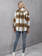Plaid Long Sleeve Shirt Jacket (6)