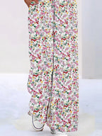 Full Size Floral Print Wide Leg Casual Jumpsuit Plus (16)