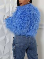 Faux Fur Open Front Cropped Outerwear (6)