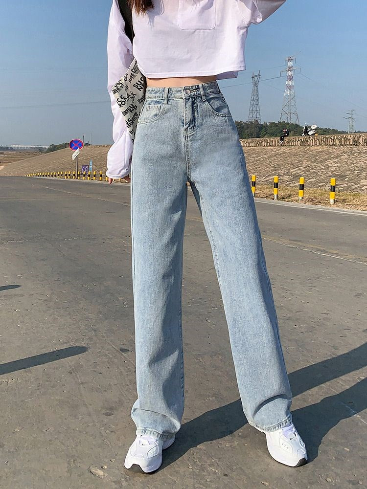 Wide Leg Jeans Bottom Baggy Denim Pants Trousers photo 3
