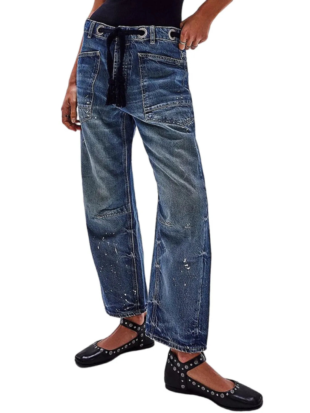 Washed Wide Leg Jeans (10)