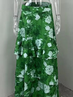 Floral Print Ruffle Cami Skirt Two-piece Set (9)
