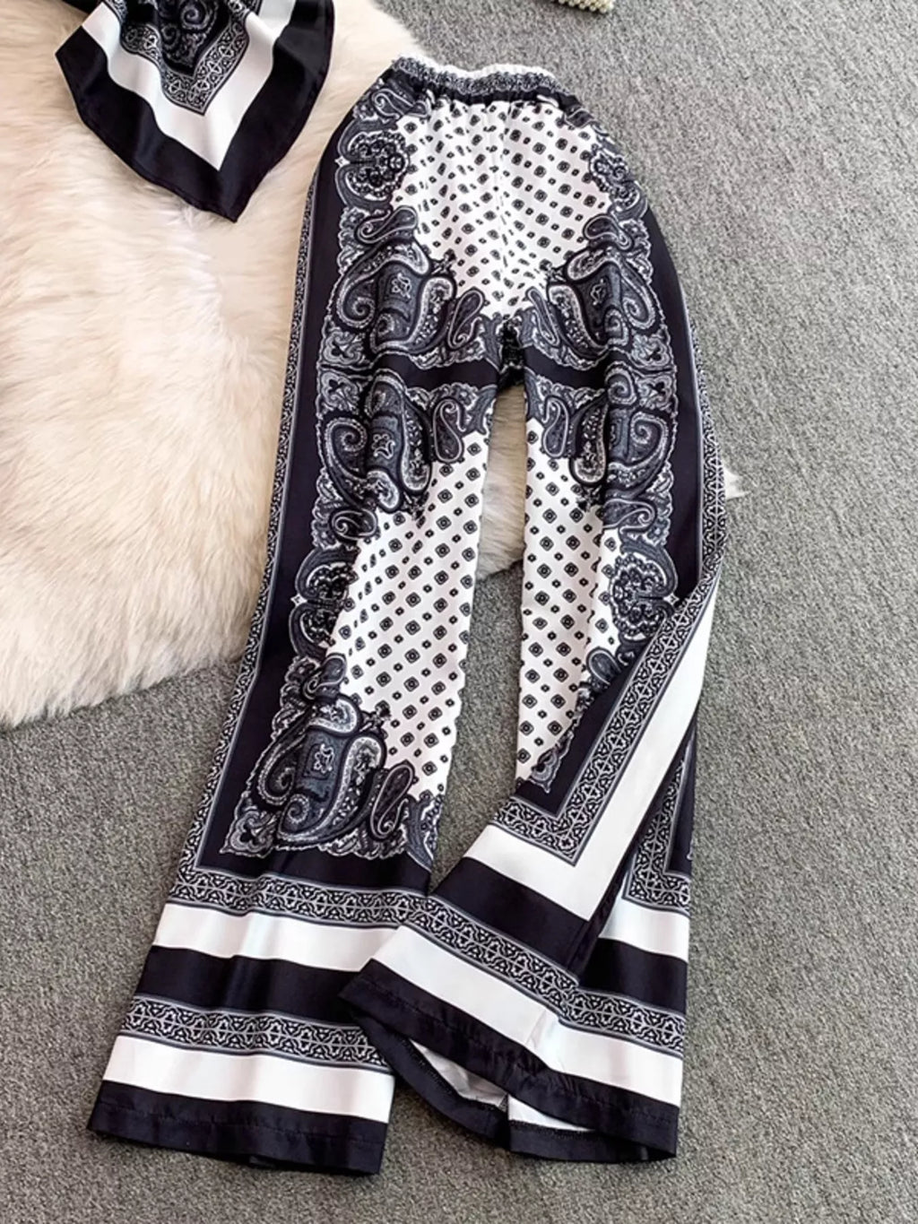 Tie Back Printed Cami Pants Set (17)