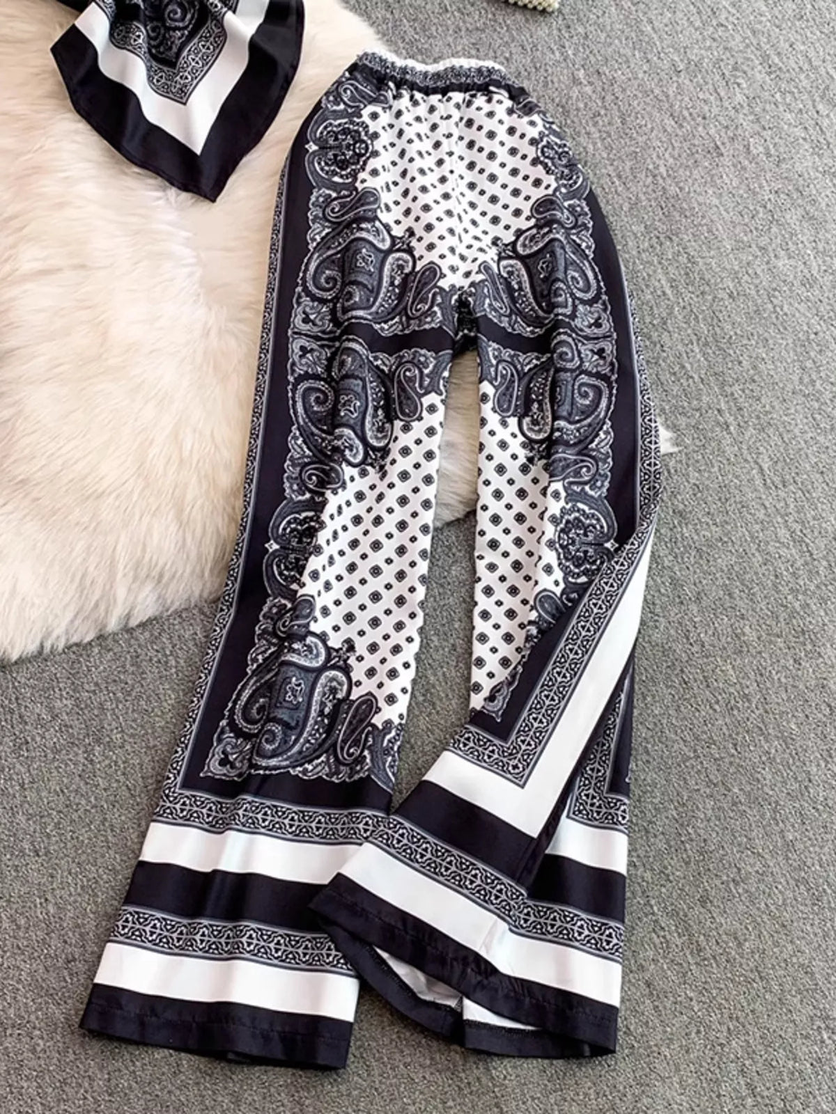 Tie Back Printed Cami Pants Set (17)