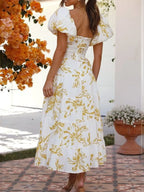 Off-shoulder Floral Tiered Dress Ruffle Details (26)