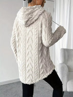 Cozy Textured Drawstring Fleece Hoodie (4)