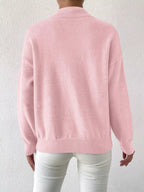 Mock Neck Dropped Shoulder Sweater (28)