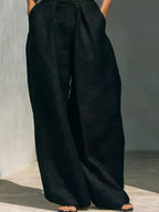 Full Size Turtleneck Sleeveless Top Wide Leg Pants Set Plus (3)
