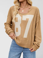 87 Number Cable-knit Sweater (6)