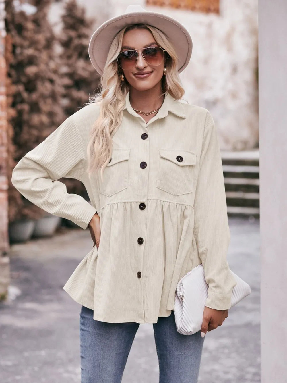 Collared Neck Long Sleeve Shirt (20)