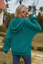 Cable-knit Long Sleeve Hooded Jacket (12)