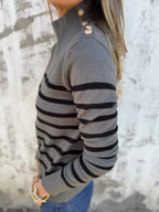 Full Size Striped Turtleneck Long Sleeve Sweater Plus (13)