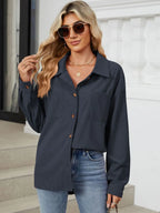 Button Up Dropped Shoulder Long Sleeve Outerwear (27)