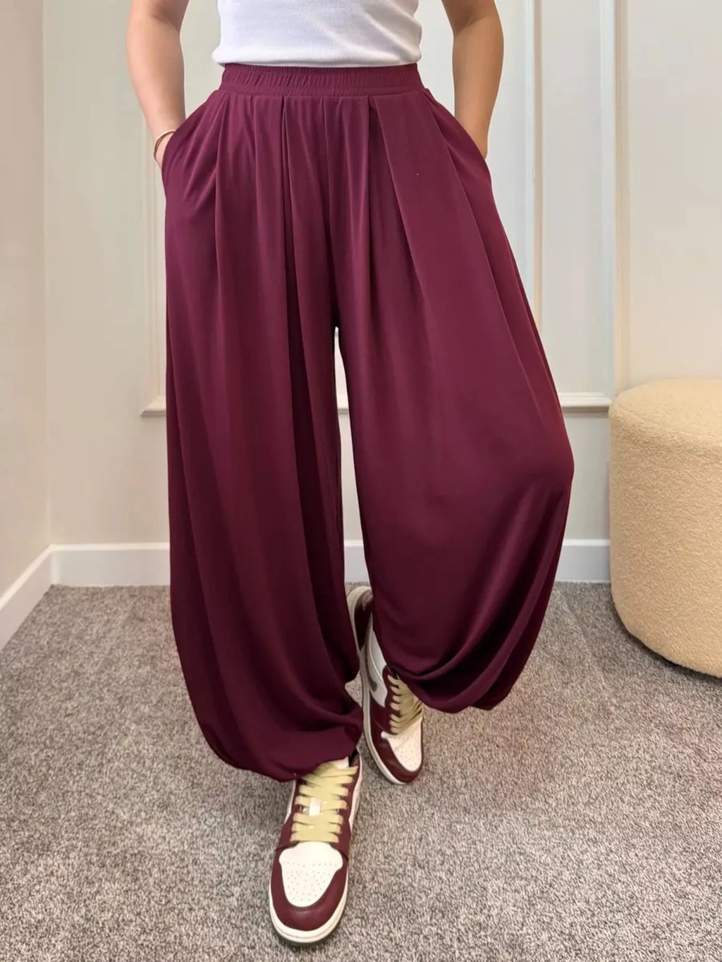 High-waisted Wide-leg Pants (16)