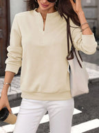 Textured Quarter-zip Sweatshirt (10)