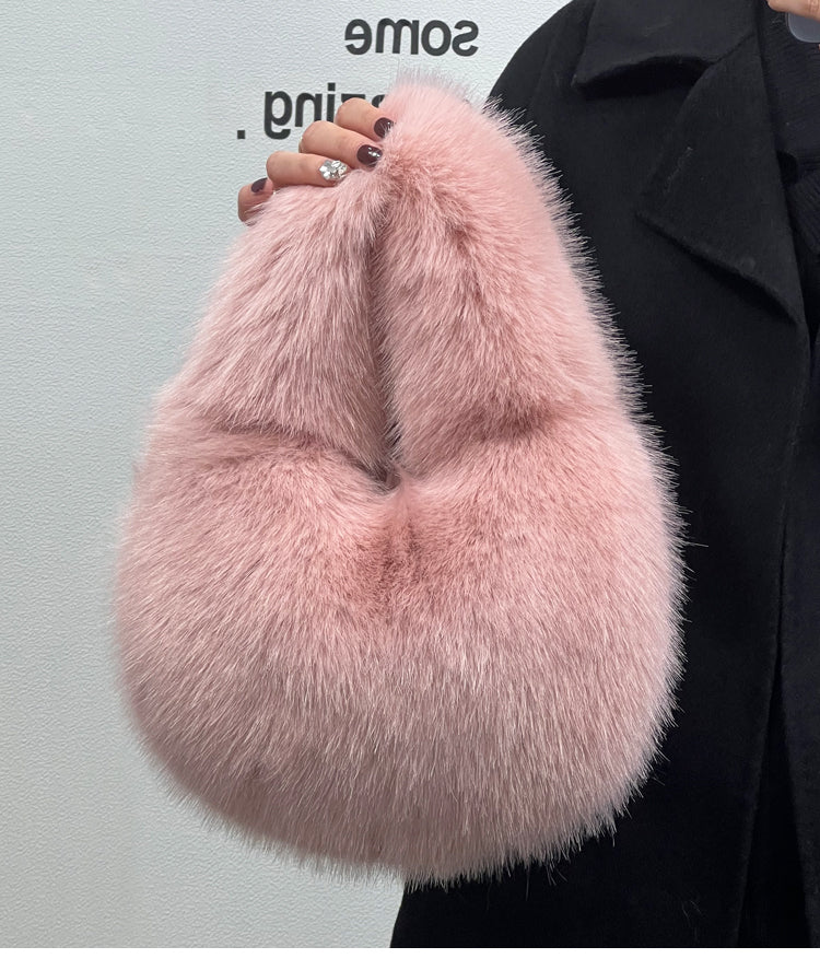 Portable Fur Bag Fall Winter Popular photo 2