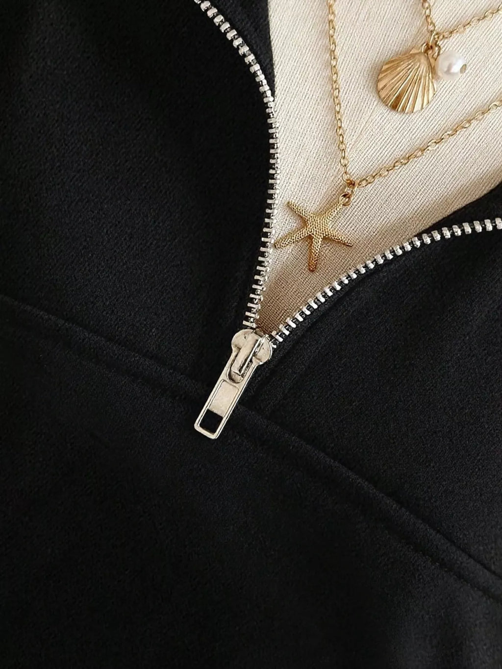 Quarter-zip Dropped Shoulder Sweatshirt (8)